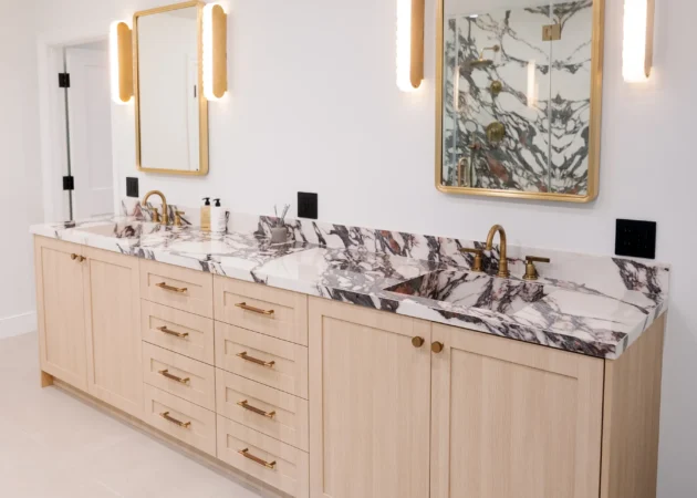 Double bathroom vanity with stone top, Bel Air Project by Home Deco